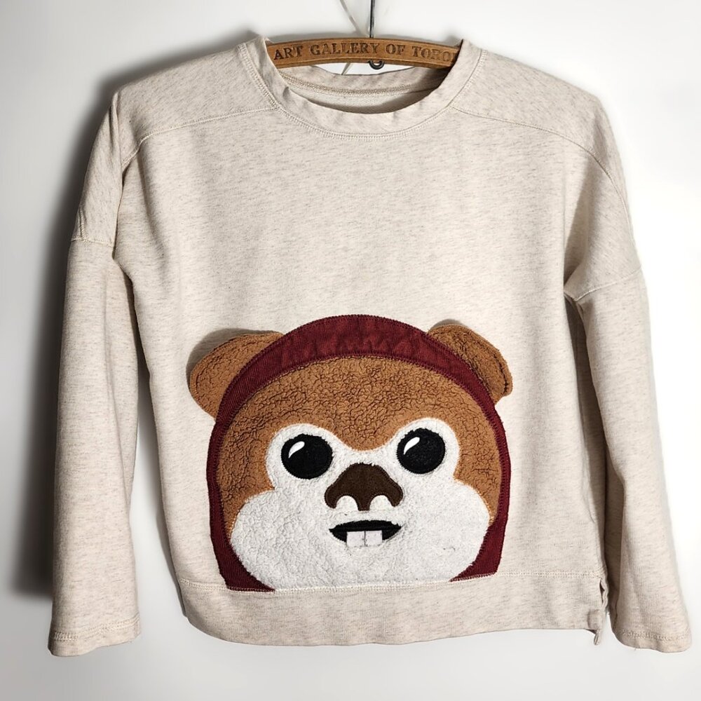 Disney Parks Kids Star Wars Plush Ewok Graphic Sweatshirt - L - Great Shape